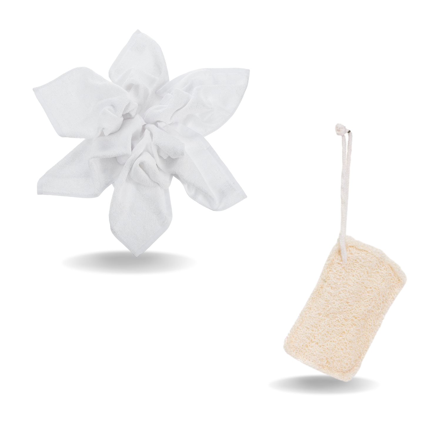 Ko&Pro 100% Bambus Tücher 6er Set 25x25 cm + 1x Luffaschwamm | Perfekt für Küche, Bad, Haushalt & Streifenfreie Fenster | Inkl. DIY-Rezeptesammlung