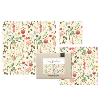 Bio-Bienenwachstücher Starter-Set (“L/M/S”) – Streuobstwiese