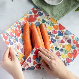 Bio-Bienenwachstücher Starter-Set (“L/M/S”) – Von Herzen